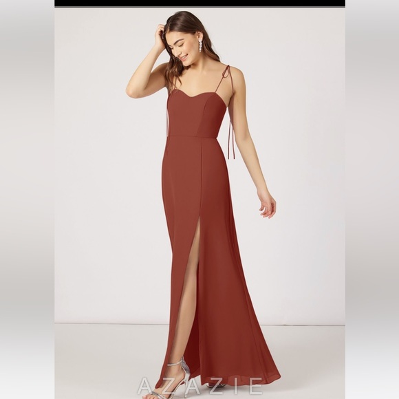 Azazie Rosey Terracota Size 4 - Picture 3 of 5